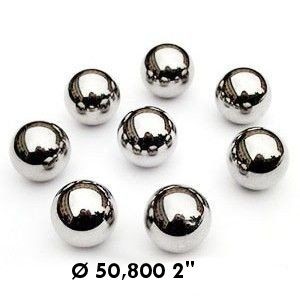 2 X - BOLAS DE ACERO DE 50,800 mm MILIMETROS  2” PULGADAS  – BOLAS